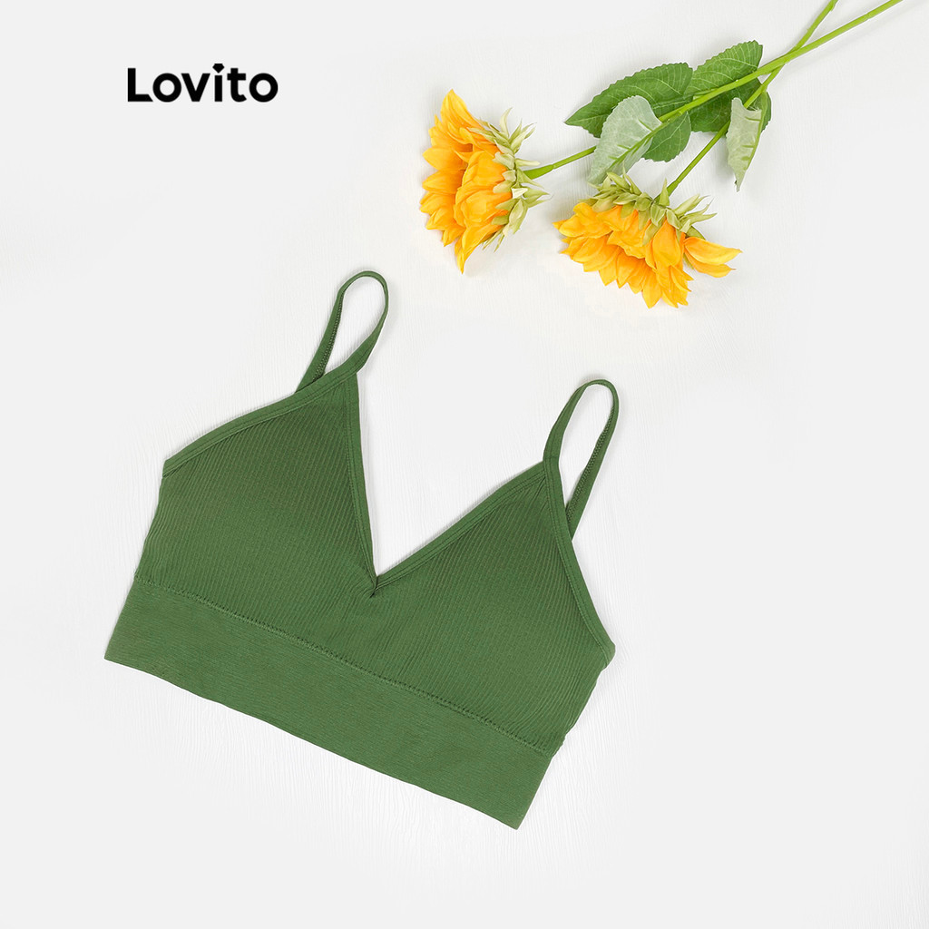 Lovito Sutiã Esportivo Beauty-Back com Almofadas Removíveis 2
