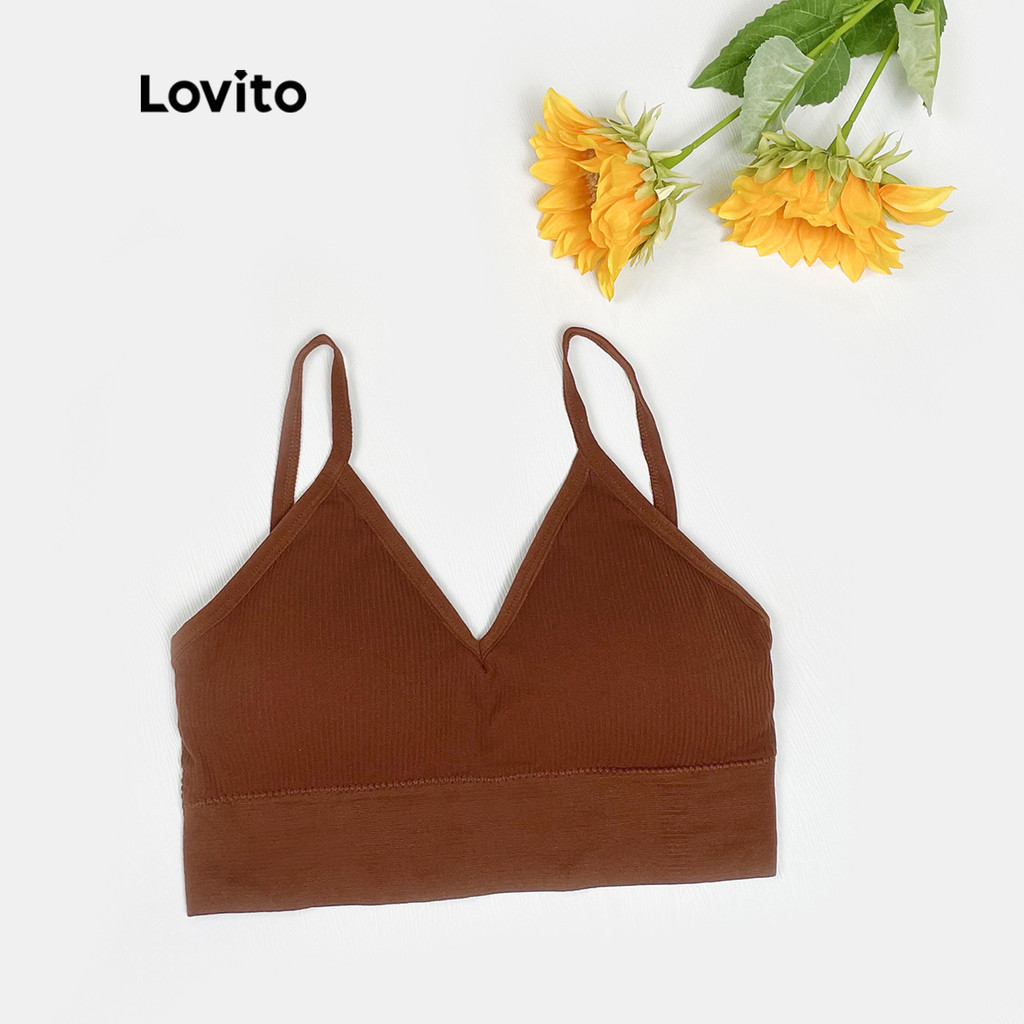 Lovito Sutiã Esportivo Beauty-Back com Almofadas Removíveis 4