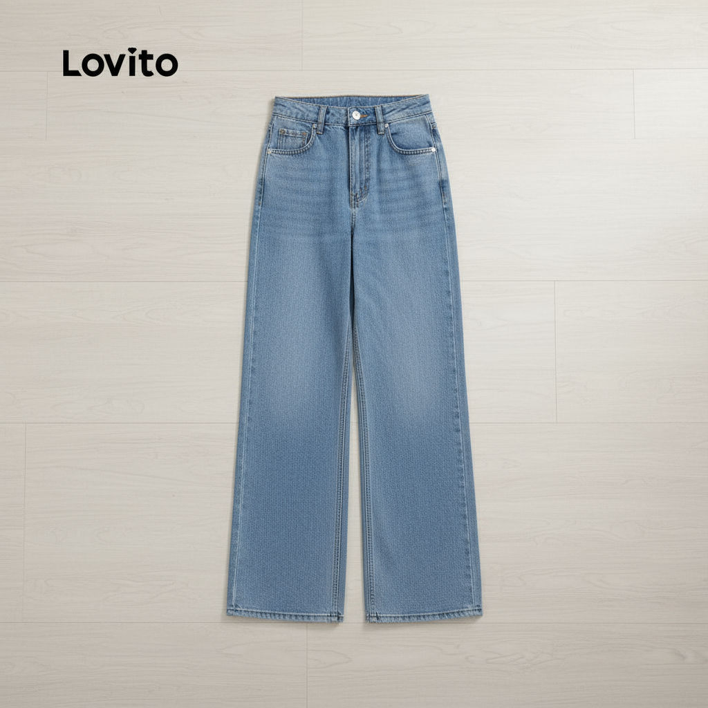 Lovito Jeans de linha de estrutura 1