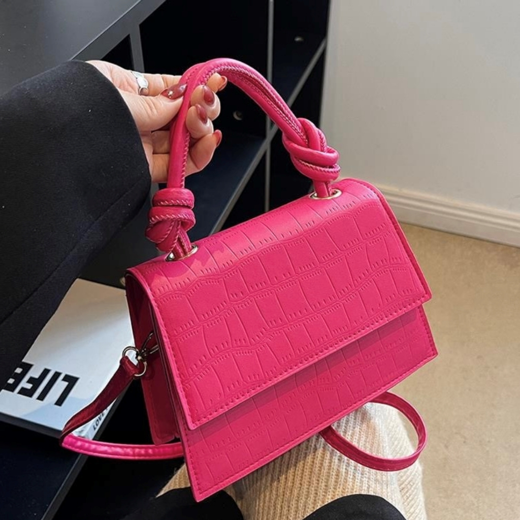 Lovito Elegante bolsa de ombro fivela 4