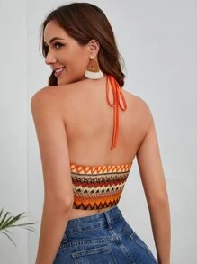 Lovito Regata Casual Impressão Tribal 3