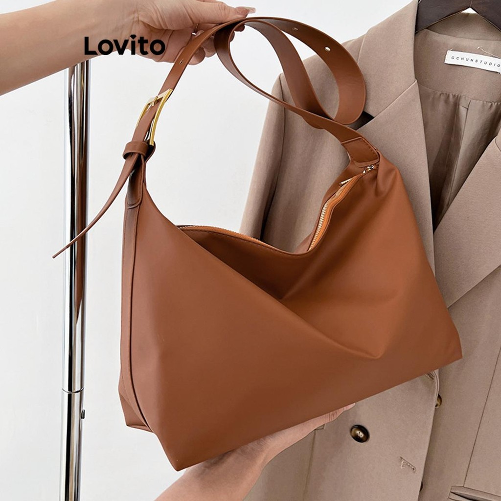 Lovito Bolsa de ombro ajustável casual  3