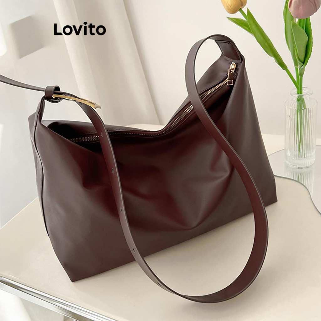 Lovito Bolsa de ombro ajustável casual  2